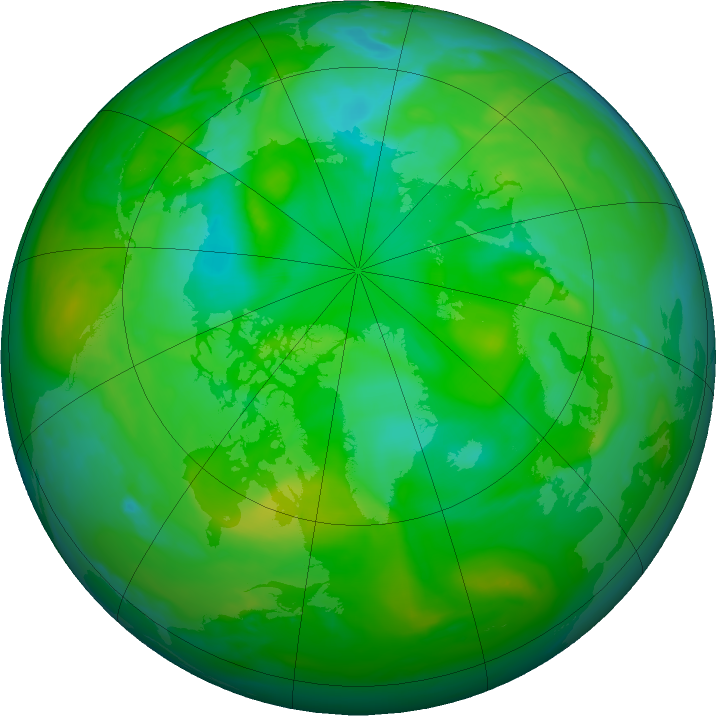 Arctic ozone map for 19 July 2021